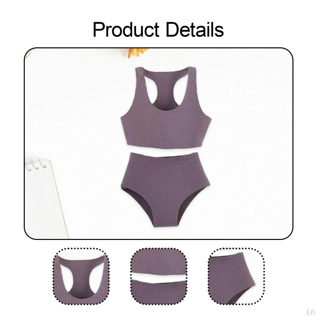1/12 Miniature Clothing Ensemble with Sports Top and Shorts for Female Dolls