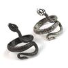 Punk Snake Ring for Men Women Exaggerated Antique Silver Color Fashion Personality Stereoscopic Opening Adjustable Ring