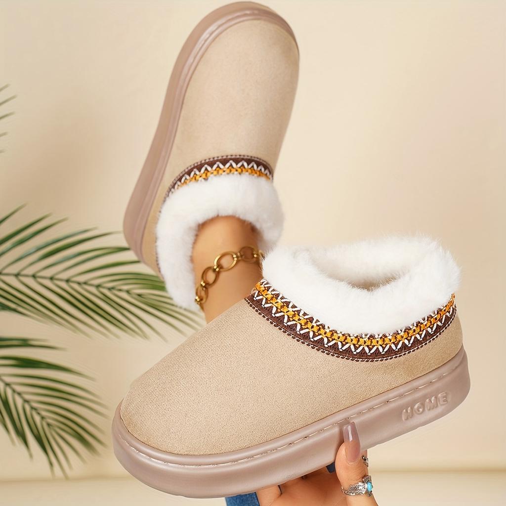 Winter Warm Short Boot Shoes Plush Soft and Skin-friendly Women Shoes