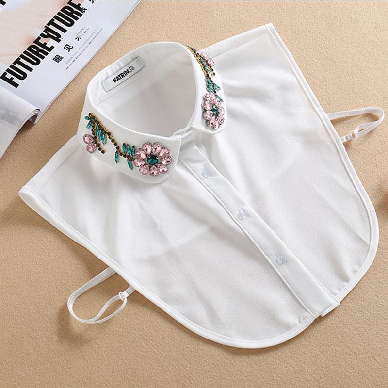 Women Detachable Collars  Diamond False Collar Ladies Fake Collar Decorative Neck Tie Women Necktie Party Gravatas Gifts