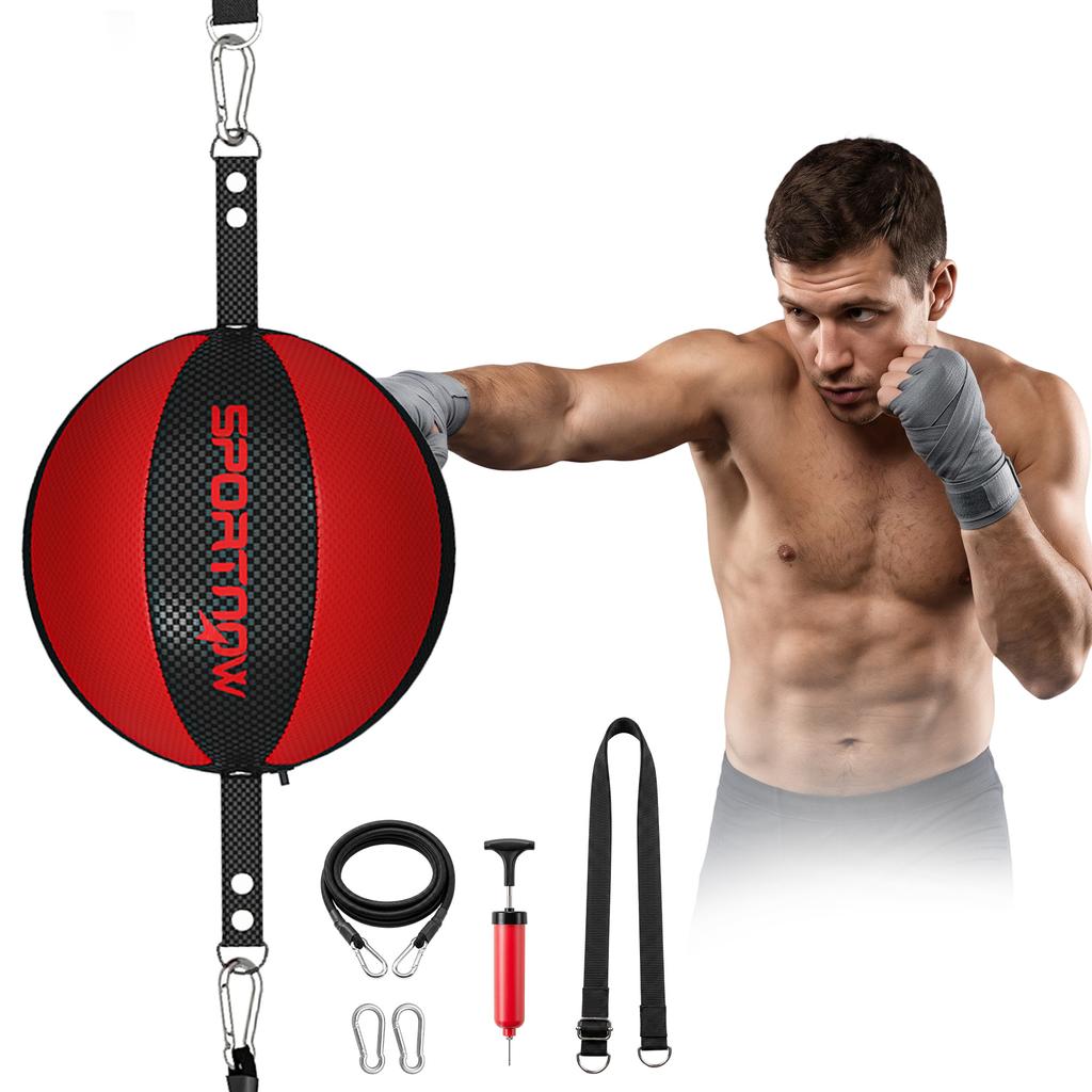 Boxing Stand Double-End Boxing Training with Bungee Cord Adjustable Rope Buckle Clip-On Mounting