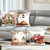 Autumn Decoration Painting Cushions Pillowcase Printed Polyester 45X45Cm Throw Pillow Cover Decorative Sofa Cushion Pillowslip