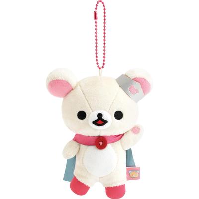 San-X Rilakkuma "Herní Rilakkuma" Závěsná plyšová hračka, Jahodový hrdina, MV20101, V140 x Š110 x H60mm