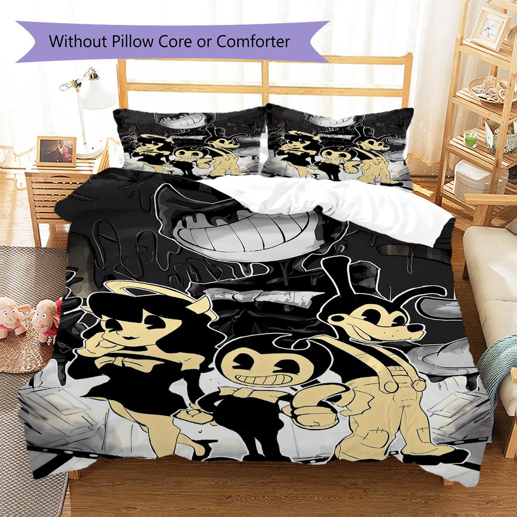 Bendy Pattern Bedding Quilt Set Quilt Cover Pillowcase Home Decoration Gift (1 * duvet cover + 2 * pillowcase, without core)