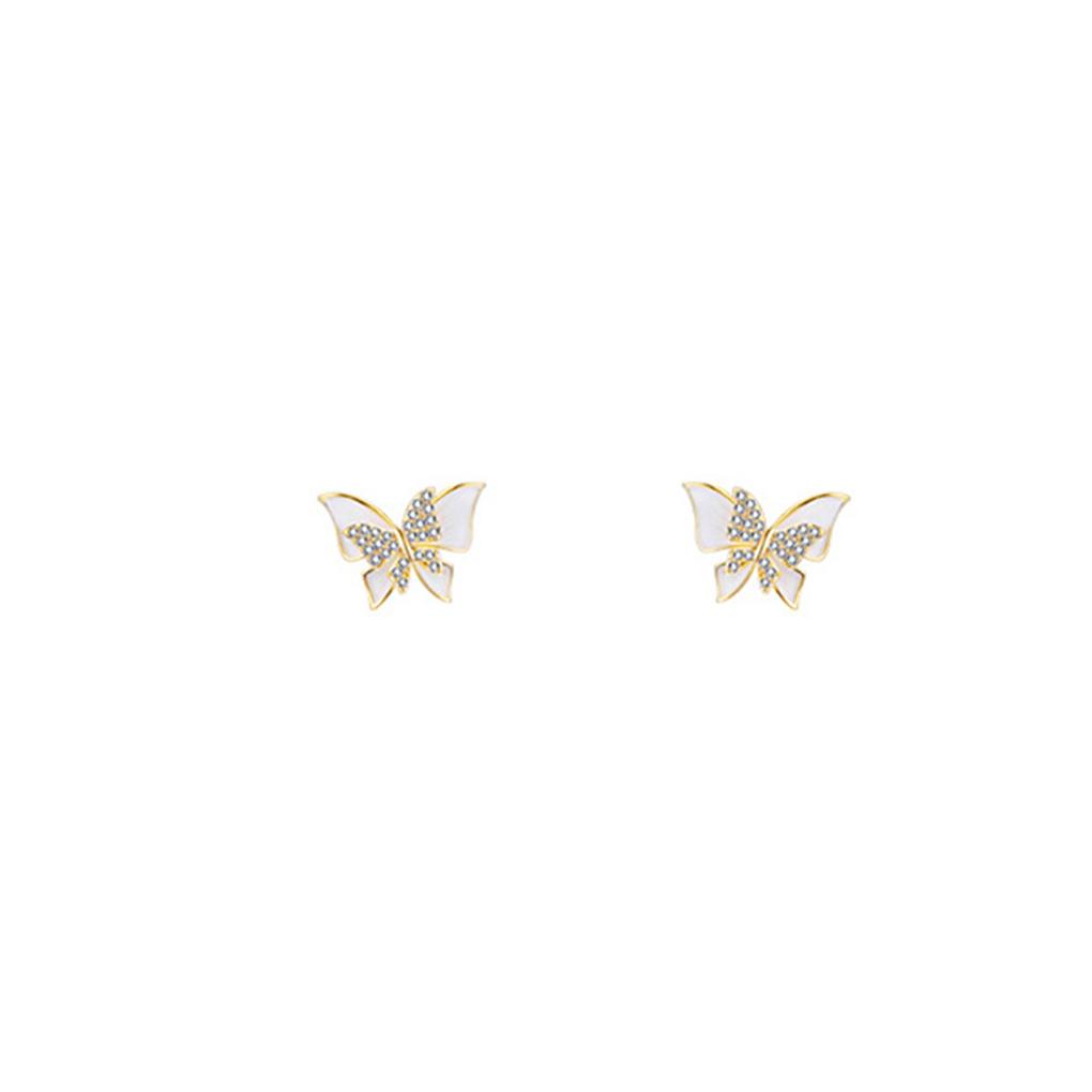 

1 Pair Woman Insect Shaped Earrings Wedding Banquet Sweet Stud Earring Hiking Decoration Jewelry New Year Birthday Gift