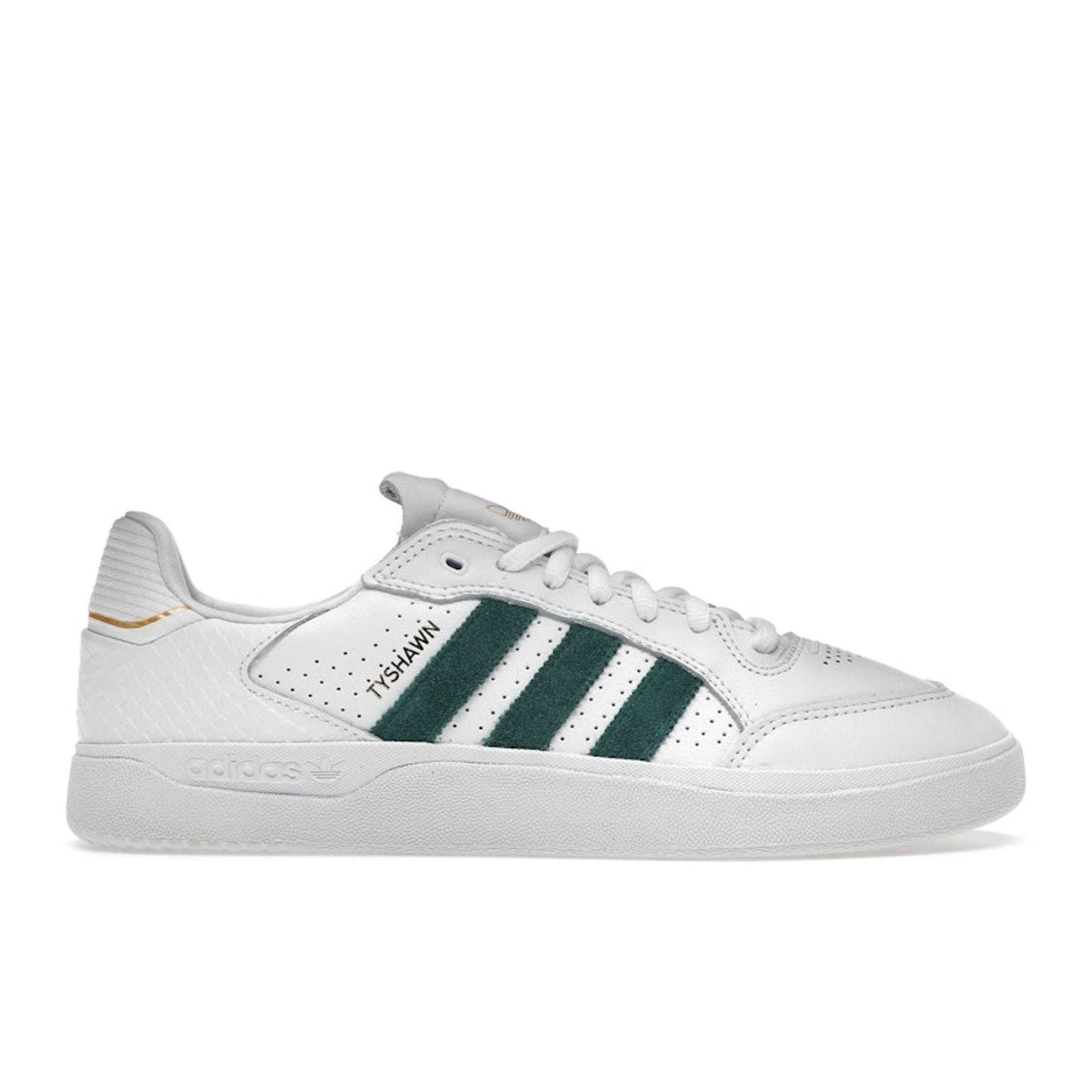 

Adidas Tyshawn Low White Collegiate Green Мужские кроссовки Cloud-White Gold-Metallic GY6954 44