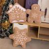 Individually Compressed Gingerbread Man & Snowflake Christmas Throw Pillow for Sofa