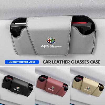 2026 Hot Car Sun Visor Sunglasses Box Storage Case Protective Cover For Alfa Romeo 159 Giulietta 156 147 Giulia Mito