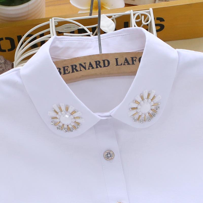 Falscher Kragen Strasshemd Falscher Kragen Vielseitiges Damenhemd Falscher Kragen Dekorkragen B179