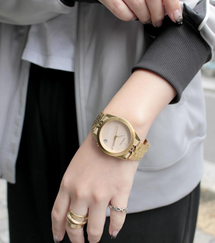 Authorized Distributor [KOMONO] Komono Men's Watch KOM-W4422 RAY Chroma Estate Gold Marshmallow Date