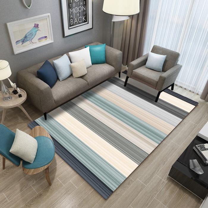 Modern Splicing Living Room Bedroom Bed Carpet Geometric Coffee Table Dressing Room Carpet