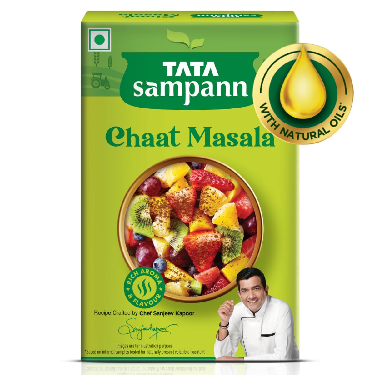 

Tata Sampann Chaat Masala 100g Pack of 1 with Natural Oils Rich Aroma Crafted by Chef Sanjeev Kapoor