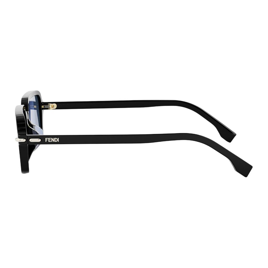 Fendi Logo Acetate Square Sunglasses Unisex sunglasses Black FE40174F_01X