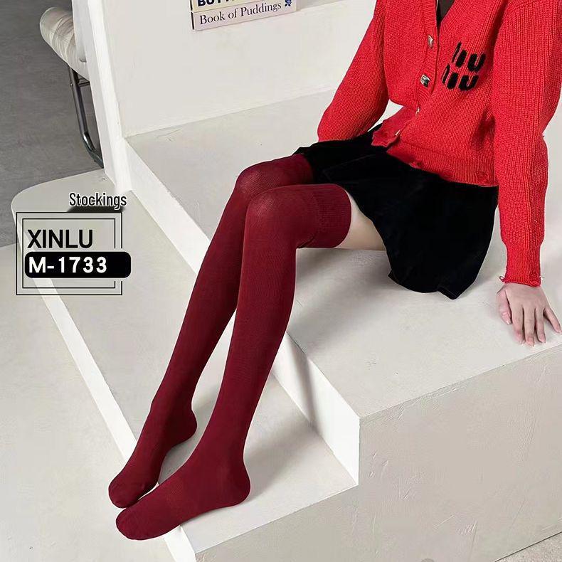 Xinlu1733 Autumn/Winter Thigh-High Over-the-Knee Pantyhose - Thick, High-Top College Style Long Socks