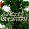 Christmas Letters Hanging Sign 3D Holes Designed Merry Christmas Gold Pendant Home Party Xmas Tree Door Hanging Decoration 2024