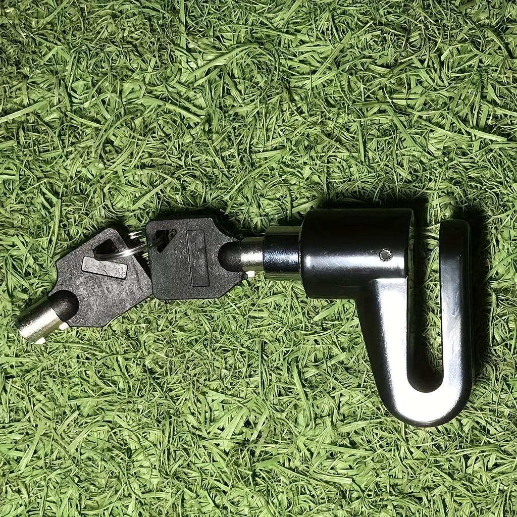 1 Heavy-Duty Bicycle & Motorcycle U-Lock with Manual Disc Brake Lock - ABS/Zinc Alloy Anti-Theft Lock Suitable for Mountain/-Bikes/Tricycles