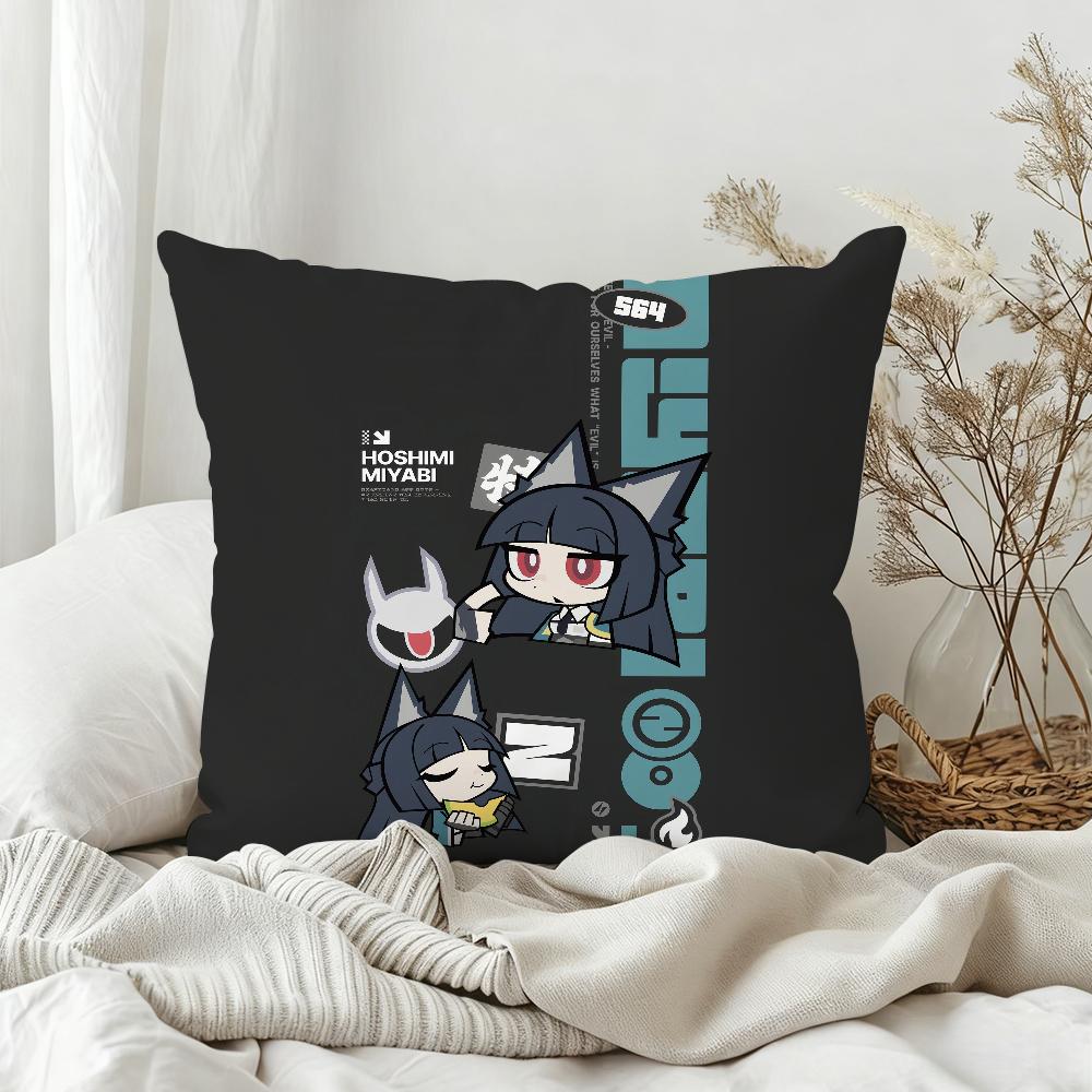 Zenless Zone Zero Hoshimi Miyabi Pillow Case Bedroom Sofa Living Room Backrest Decoration Square Cushion Nap Time