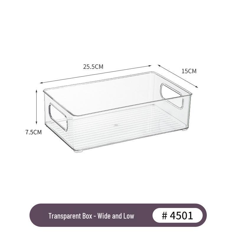 Transparent Kitchen Cabinet Organizer and Under-Sink Storage Box for Snacks and Sundries