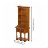 Dollhouse Bookcase Wooden Bookshelf Double Drawer Mini for Photo Photography,