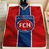 1 Stück FC Heidenheim 1846 Aufdruck Flanelldecke, Hohe Qualität, Bequem für alle Jahreszeiten, Heimdekoration, Wärme und Komfort, Perfekt für Weihnachtsgeschenke