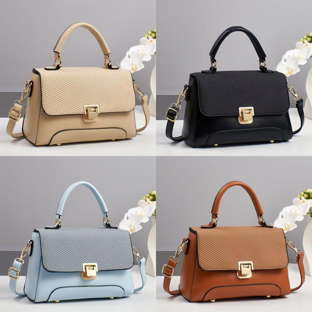 Borsa a Mano Moda Macaron in Materiale PU per Uso Quotidiano Casual
