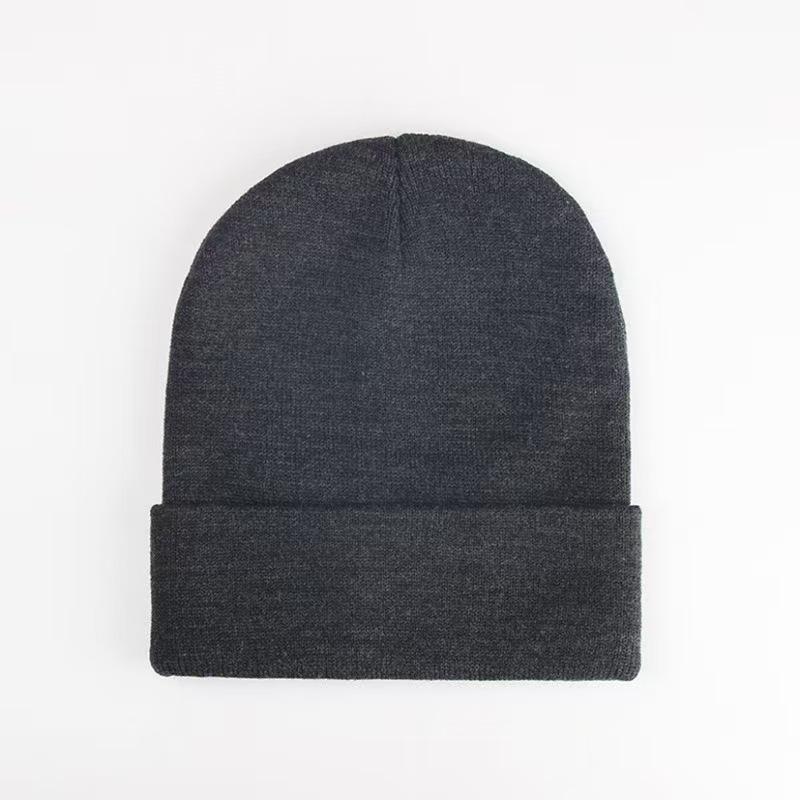 Fluorescent Knit Wool Hat: Versatile, Trendy, Solid Color for Men & Women, Perfect for Autumn & Winter. Warm Pull-On Candy Color Cold-Weather Hat.