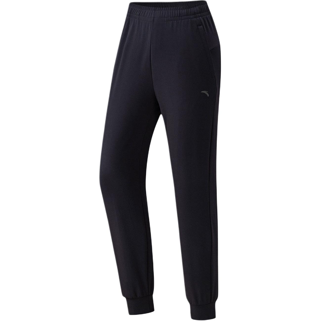 Anta Plain Simple Versatile Elastic Knitted Sports Pants Women bottoms 162627307-1 XS