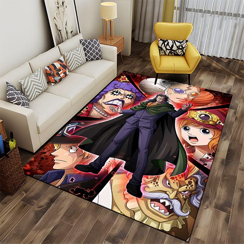 Anime-Style Character Collage suitable as a non-slip mat for the living room or bedroom sofa