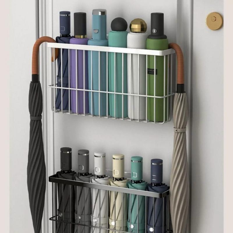 Настенный магнитный держатель для зонтов Настенная полка для хранения дождевиков и зонтов Black Medium - Thickened Adhesive 1300₽