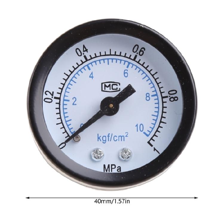 Portable Pressure Gauge 1/8-inch Thread Aluminum Pressure Meter Air Pressure