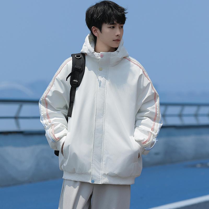 

Зимняя Новая Повседневная Модная Парная Пуховая Куртка Теплая Универсальная Пуховая Куртка с Капюшоном M