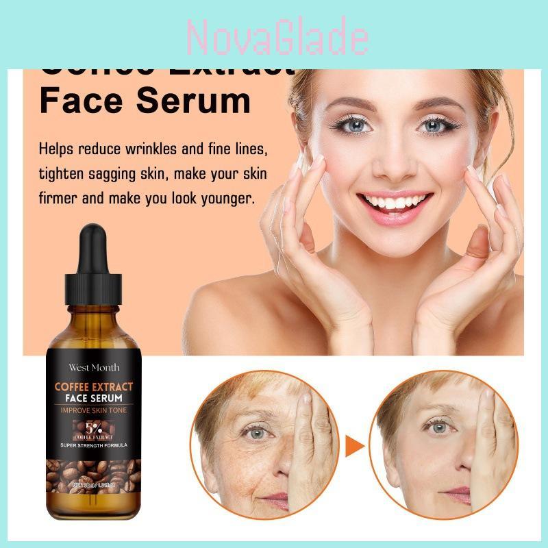 West Month Caffeine Facial Serum For Brightening Dull Skin Minimizing Pores And Hydrating