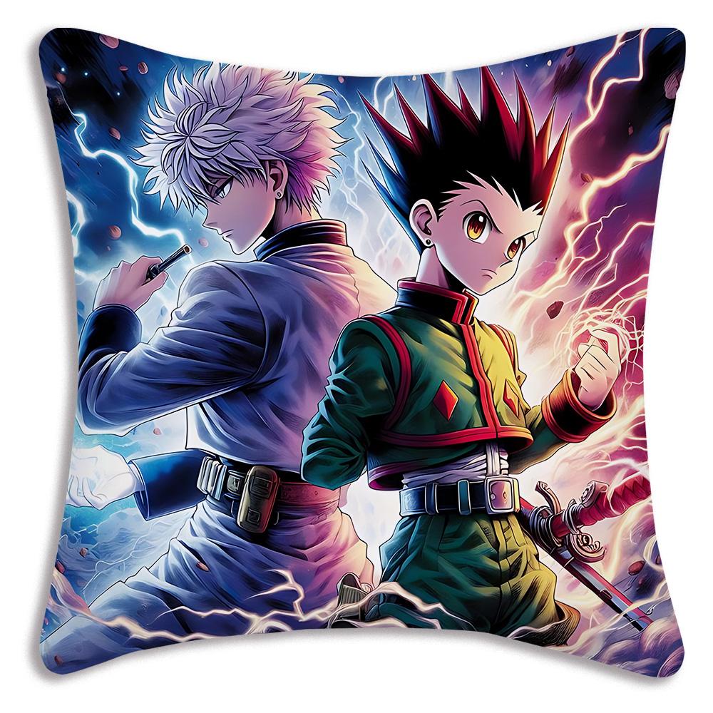 Anime For H-Hunters x Hunters Pillow Covers Cartoon Sofa Decorative Home Double-sided Printing Short Plush Cute Cushion Cover