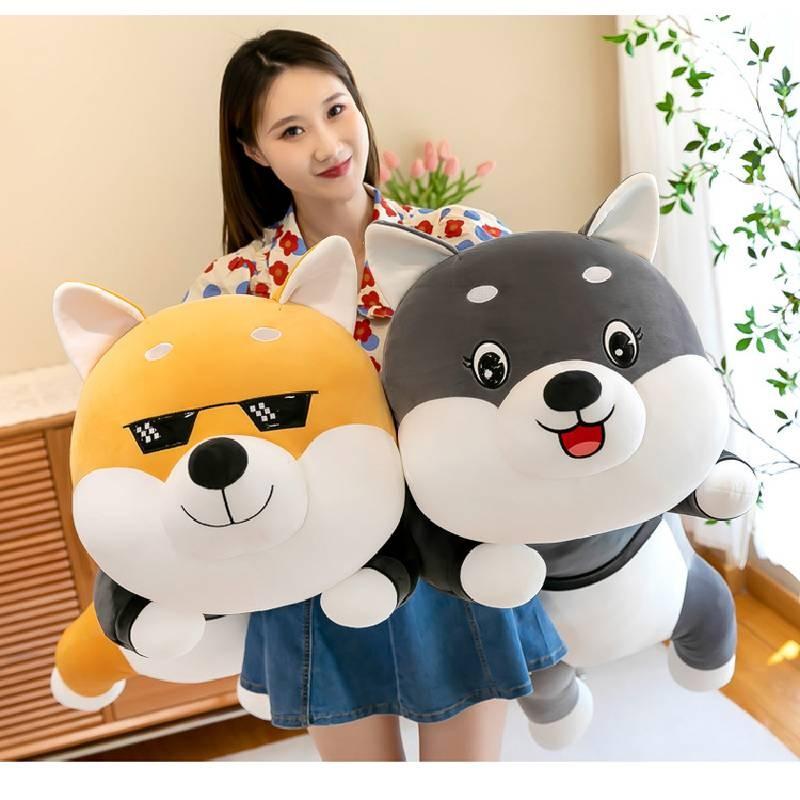 Adorable Lying Husky Pose Plush Toy Girls Bedtime Sleep Companion Holiday Gift