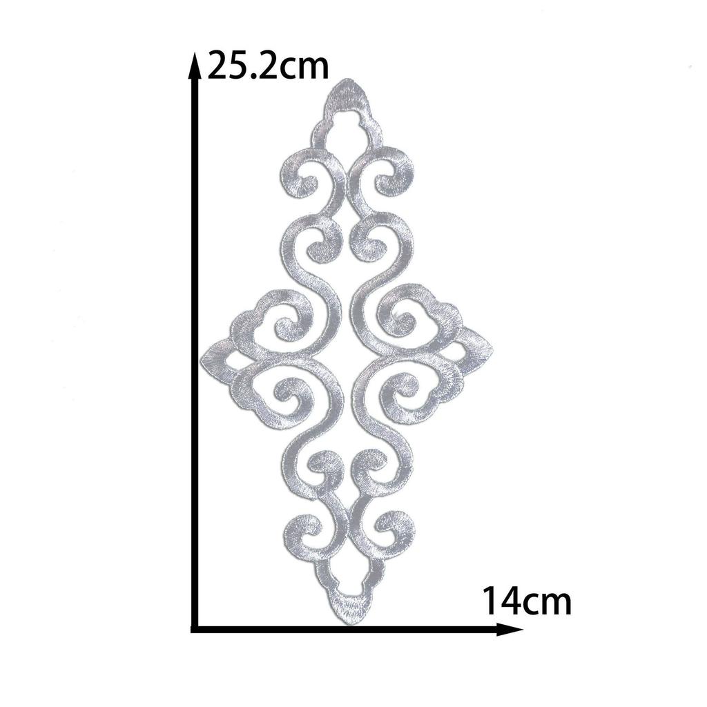 Gold And Silver Versatile Pattern Embroidery Cloth Sticker Performance Dress National Opera Ancient Style Decoration Accessories Diy Handmade