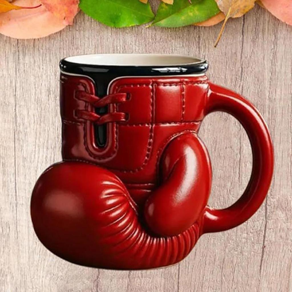 Hrníček ve tvaru boxerské rukavice Porcelánový na čaj Ručně vyráběný Šálek 12 oz pro Bufet Narozeninový dárek Pro každodenní použití