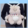 Bear Rabbit With Bib Plush Toy Backpack Stuffed Doll Cartoon Gift Decoration