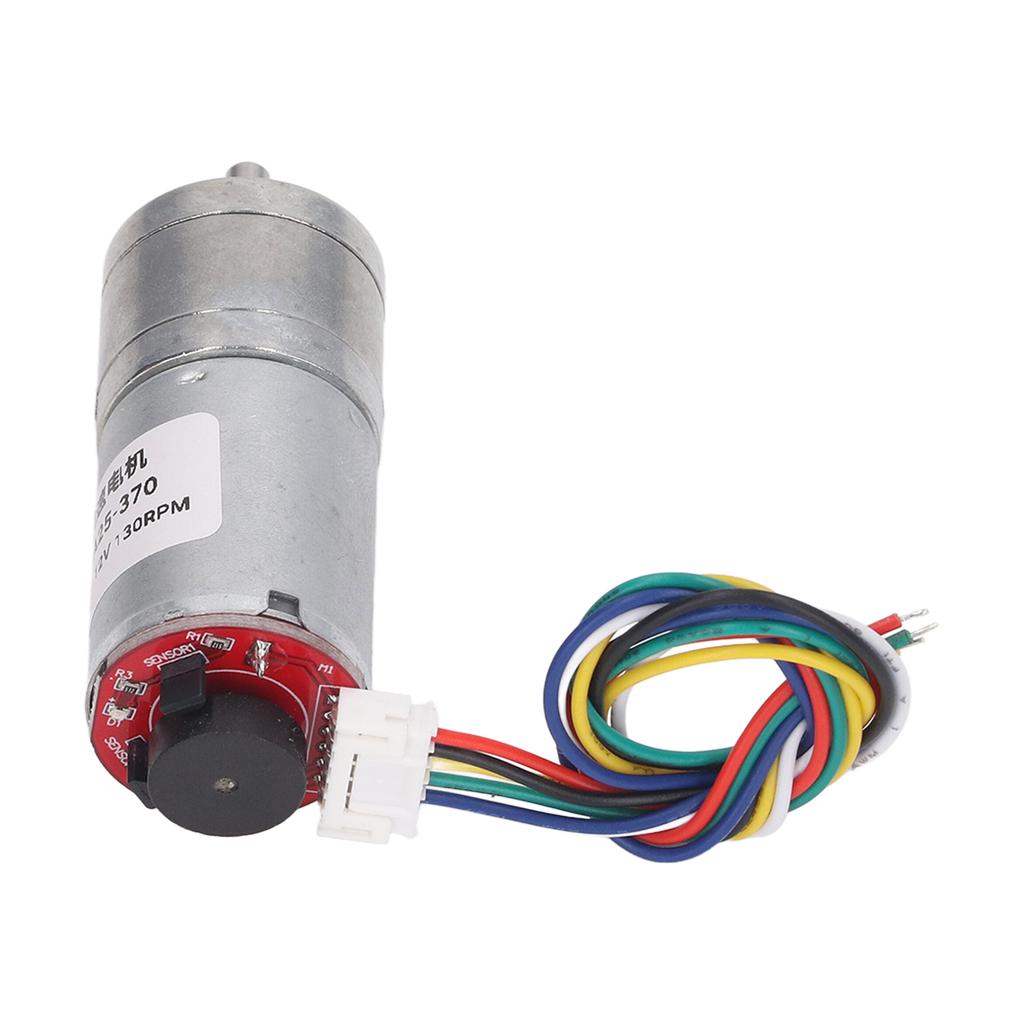 Gear Motor 12V 130RPM Metal Gear High Torsion Aluminum Alloy Electronic Component for Printer Robot