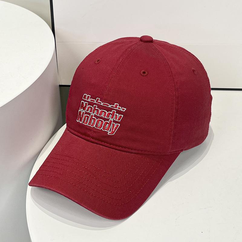 Face showing Small Hat for Women In Summer Korean Version Letter Embroidery Fashion Baseball Cap Spring and Autumn Sun Protection Baseball Cap Men