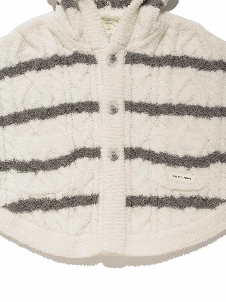Gelato Pique BABY Baby Moco Ran Border Poncho PBNT245415 PNK 80