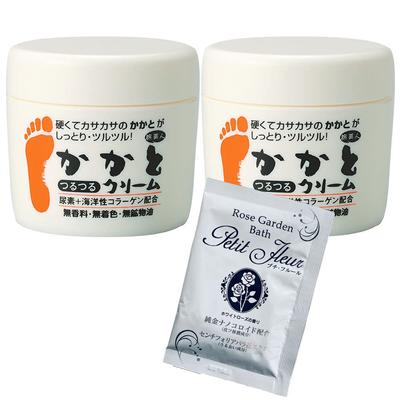 Tabibijin Heel Smoothing Cream 100g X 2-Pack Set (Azuma Shoji) [Includes Bath Salts]