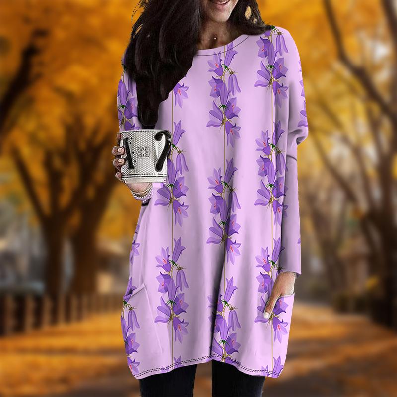 Новинка осени Простой принт в виде цветка-трубы Плюс — фото 4