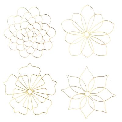 Blumensteckhalter aus Stahl, 4 Stück Blumengitter für Vase, Wiederverwendbare Bouquet-Fixierung, 5 Zoll Stahl-Blumenorganisatoren