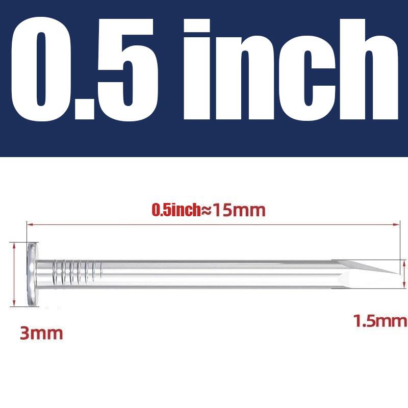 

200/50pcs Stainless Steel Flat-Head Nails Screw Round Head Tack for Wood Metal Concrete Walls Hanging Pictures Screws Fasteners 50PCS