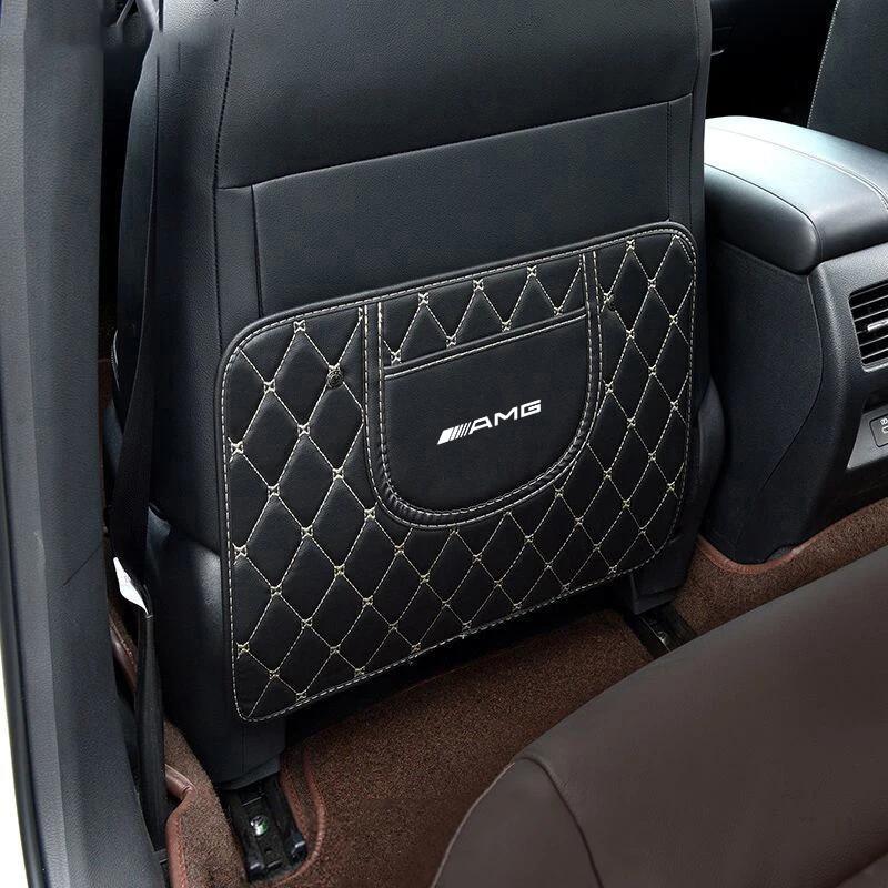 

Car Seat Back Anti-Kick Mat Protector Pad Cover For Mercedes Benz AMG E S C A B Class GLE GLS GLC CLA GLA GLK GLB W206 W205 W204 1pcs