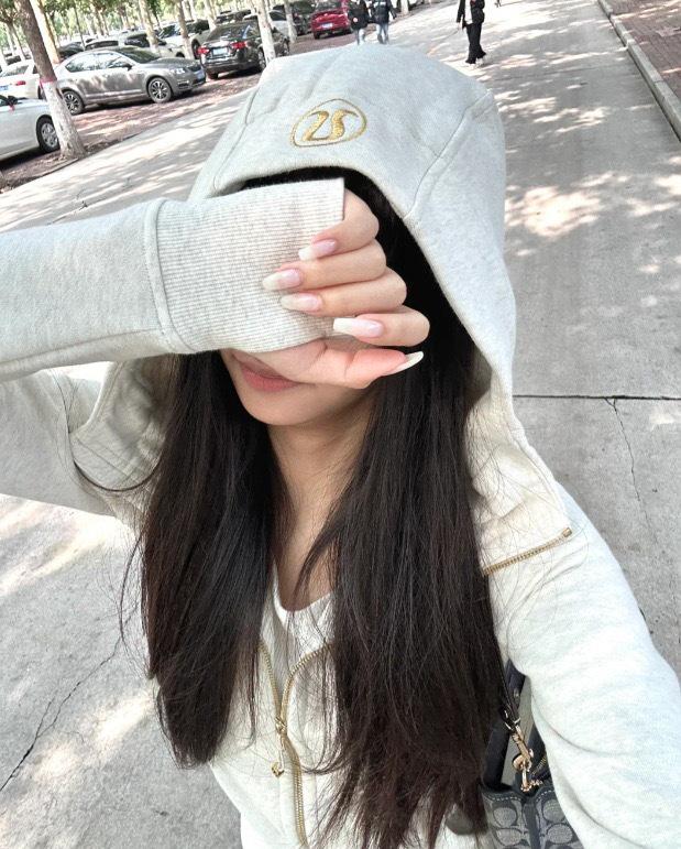 Lulu Original Embroidered Slim-Fit Scuba Jacket - Fleece-Lined Warm Yoga Casual Sports Top