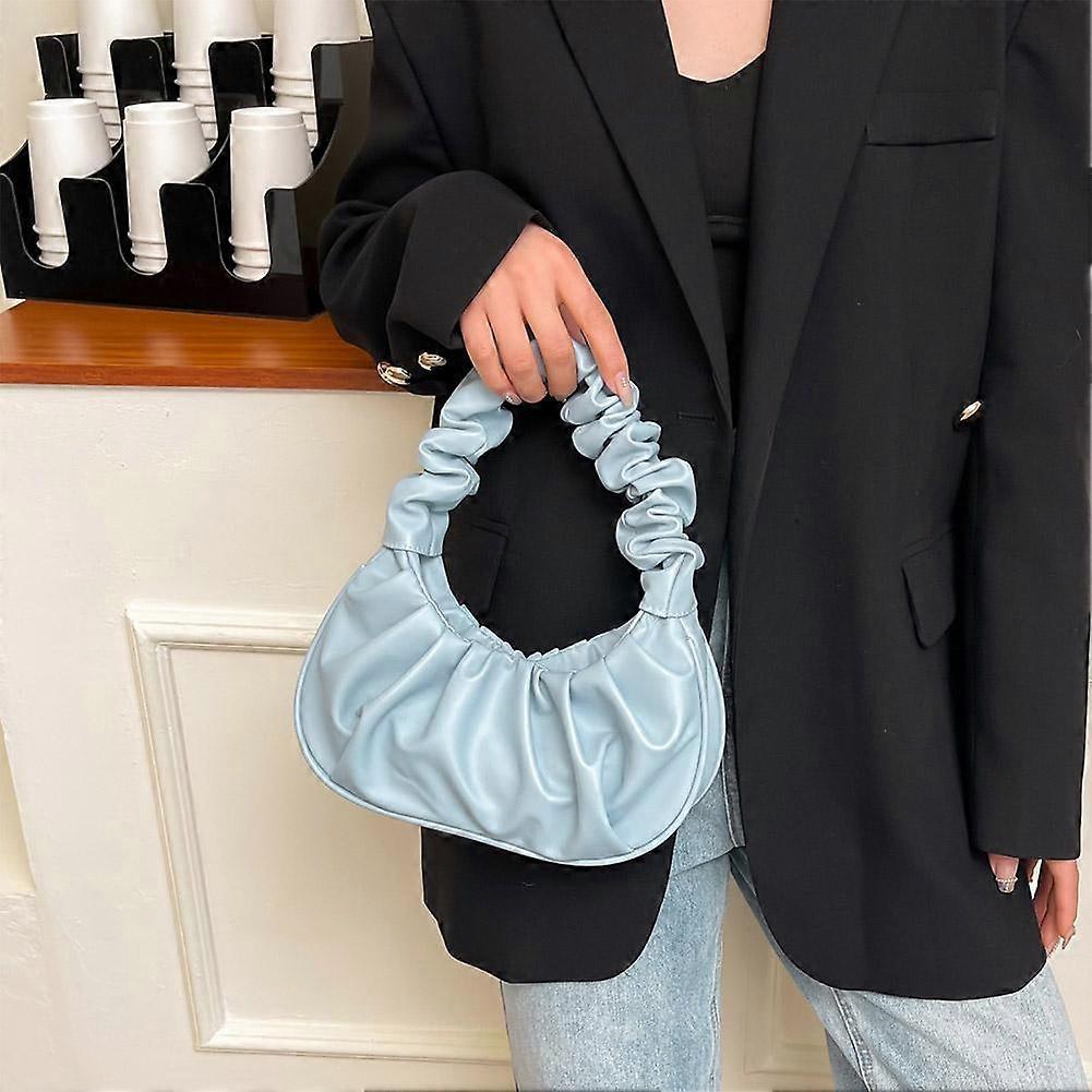 Fashion Pleated Handlebags For Women Pu Cloud Bags Leisure Shoulder Armpit Bag