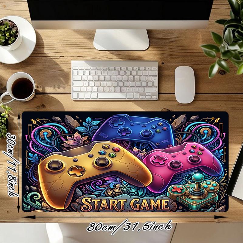 Game Start Xl Gaming Mouse Pad Nonslip Rubber Base Stitched Edge Waterproof Desk Mat For Pc Laptop Gamer Office Computer Accessories C927320