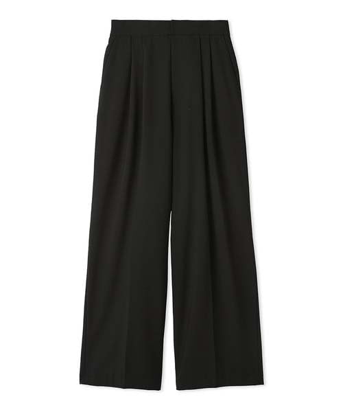 

Emi Washable Wide Black 2-Tuck Pants, 13WFP251067, Women s, чёрный