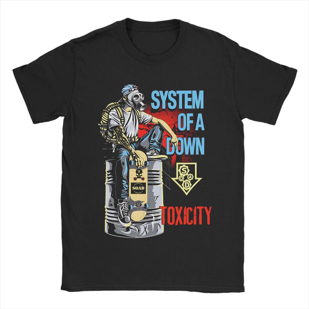 Mens TShirts System of a Down Band Mesmerize Unique Pure Cotton Tee Shirt Short Sleeve  T Shirts Crew Neck Clothing Adult